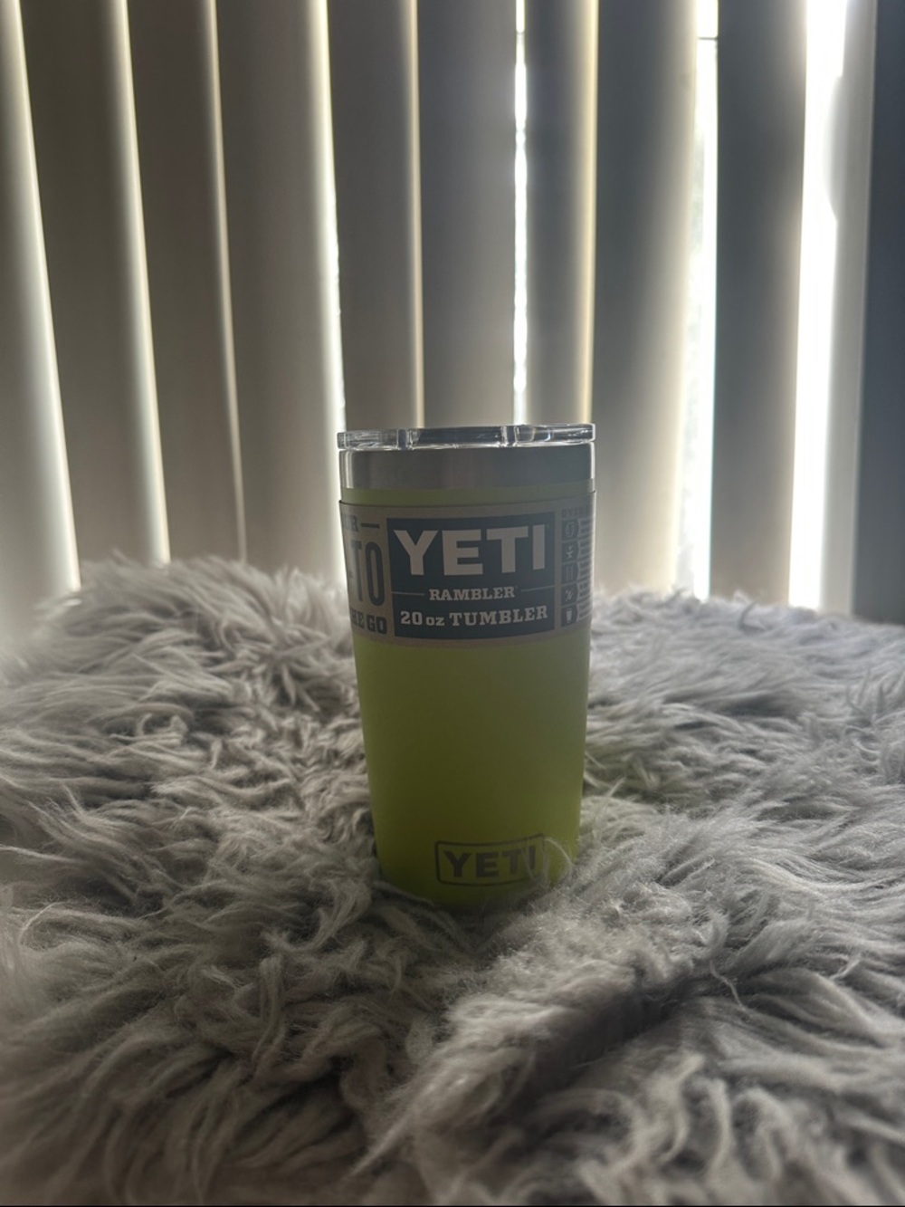 DISCONTINUED** Yeti 20 oz Rambler Tumbler in Chartreuse
